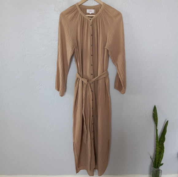 Xirena Irys Maxi Dress Chelsea Cotton Gauze Tan S - Picture 14 of 16